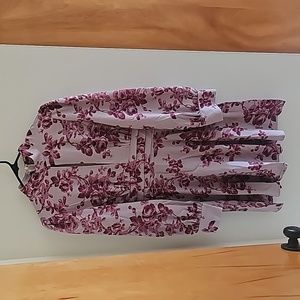 Medium, floral print cocktail dress